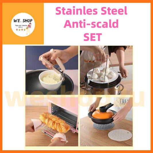 READY STOCK!!!Anti-scalding Non-slip Bowl Clamps Dishes Clamps Anti-scald Gloves 防烫防滑取碗夹 取盘夹 高温防手套