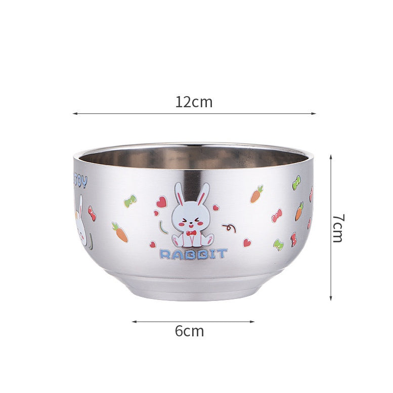 READY STOCK!!!304 Stainless Steel Cartoon Cutie Family Child Bowl  304不锈钢碗家庭碗