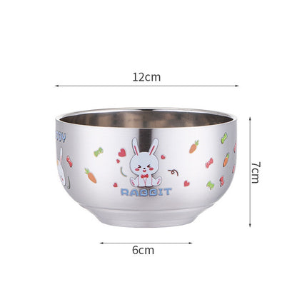 READY STOCK!!!304 Stainless Steel Cartoon Cutie Family Child Bowl  304不锈钢碗家庭碗