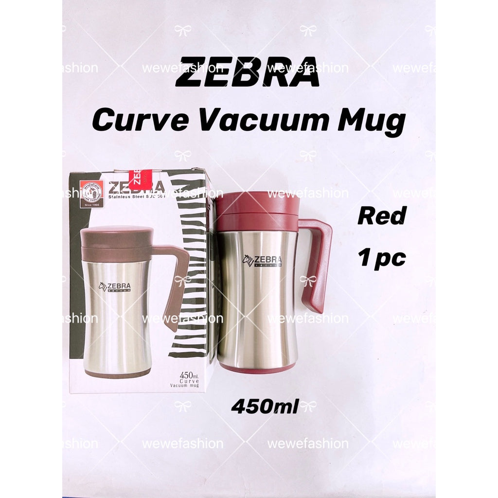 READY STOCK!!!Zebra SUS304 Stainless Steel CURVE Vacuum Mug 0.45L (450ml)