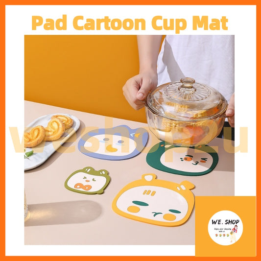 READY STOCK!!!Silicone Heat Insulation Pad Cartoon Cup Mat Anti-scalding Anti-skid Coaster Milk Coffee Cup Mats隔热垫
