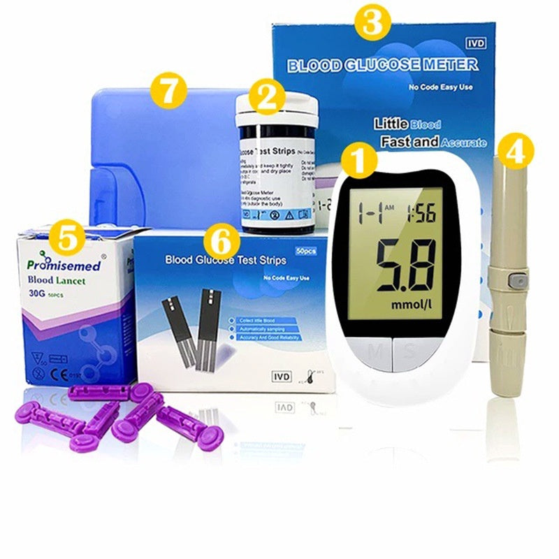 READY STOCK!!!Blood Glucose Meter Sugar Glucometer Mesin Meter Cek Gula Darah Kencing Manis Test Strip GDM