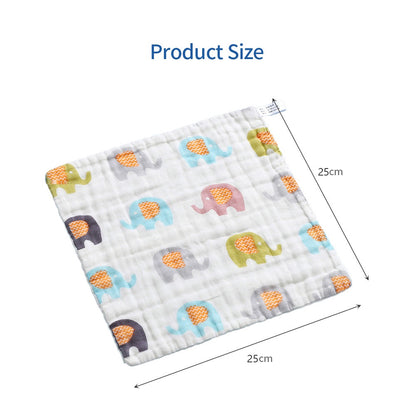 READY STOCK!!!! 6 Layers Baby Handkerchief Infant Towel Newborn Face Bath Towel Cotton Bib Bayi Sapu tangan