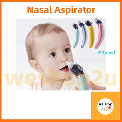 READY STOCK!!Nasal Aspirator 【5 Speeds】Baby Electric Baby Nasal Care Penyedut Hingus Baby Nose Suction