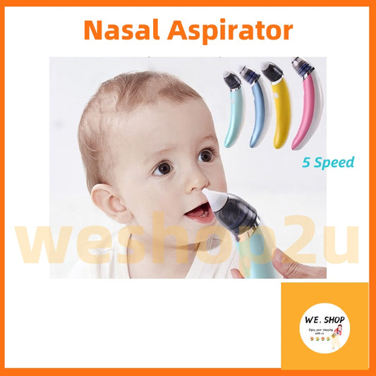 READY STOCK!!Nasal Aspirator 【5 Speeds】Baby Electric Baby Nasal Care Penyedut Hingus Baby Nose Suction