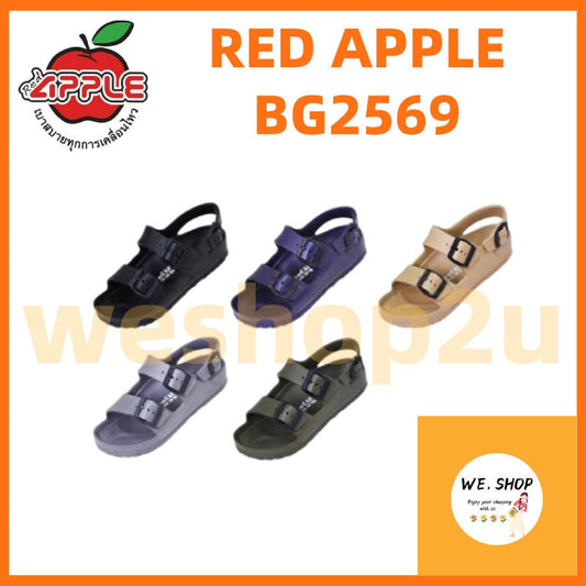 READY STOCK!!!Red Apple Double Backstrap Sandals Shoes BG2569 Original THAILAND 泰国防水防滑凉鞋