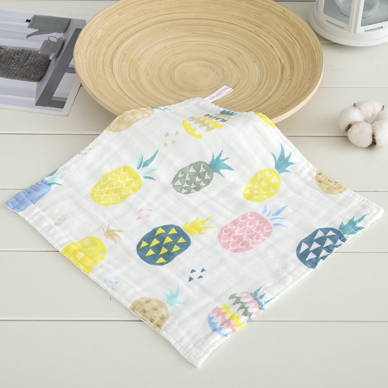READY STOCK!!!! 6 Layers Baby Handkerchief Infant Towel Newborn Face Bath Towel Cotton Bib Bayi Sapu tangan