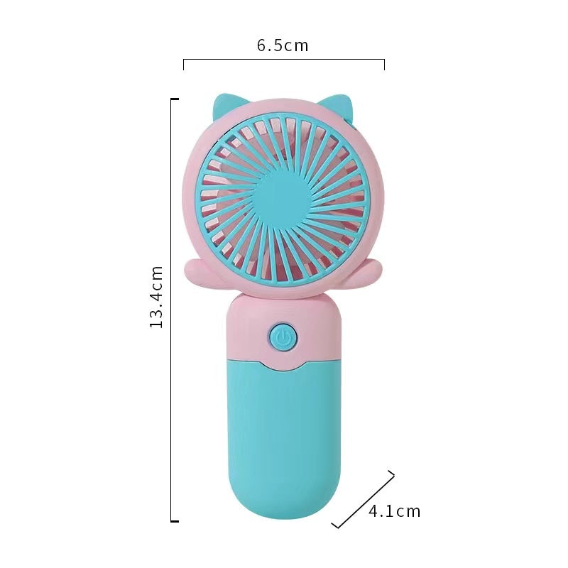 READY STOCK‼️ Mini Portable Clip Fan | USB Rechargeable | Cute Cartoon Desk & Handheld Fan 迷你便携式风扇