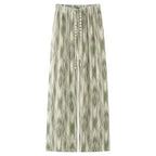 (READYSTOCK) Tie Dyed wide leg pants for women in Summer Thin Straight Leg Hanging   Ice Silk  Loose Pants-A4654 长裤