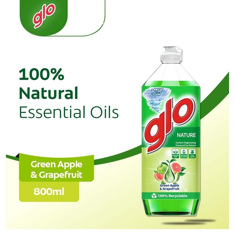 (FREE SHIPPING NO SBH/SRW) GLO PEKAT Lemon Lime Dishwash Liquid DIshwashing 800/900ml Pencuci Pinggan Lemon Glo