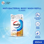 (FREE SHIPPING NO SBH/SRW) Walch Anti-Bacterial Body Wash Refill (850ml) Classic/Refresh/Moisturizing/Aqua Fresh