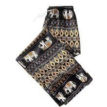 Thailand Batik Elephant Long Pant FreeSize Unisex Women Thailand Batik Gajah Seluar Panjang Kain Sejuk A654695 男女装泰国大象长裤