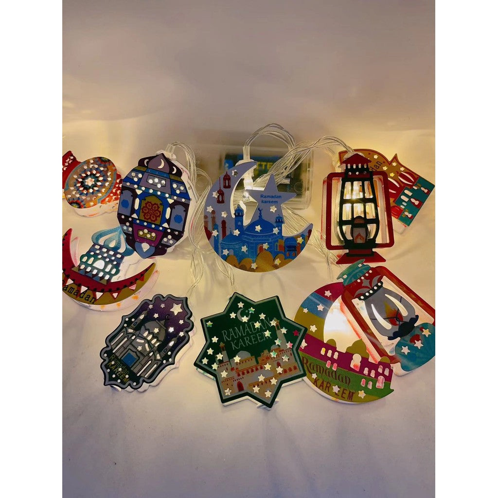 "Lampu Raya Ramadan 1.65m - 10 LED Lights | Hiasan Hari Raya Decoration Lamp for Festival & Home Decor"