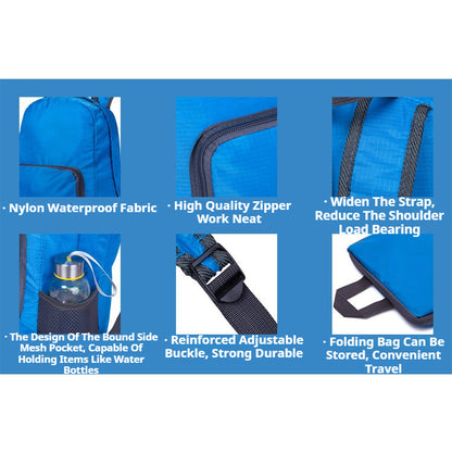 (READYSTOCK) Lightweight Foldable Waterproof Backpack Nylon Sport Travel Bag 轻便折叠防水双肩包