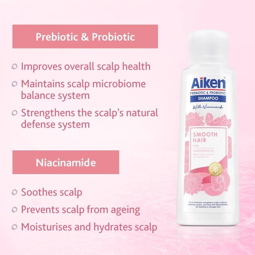 (FREE SHIPPING NO SBH/SRW) Aiken Shampoo Prebiotic & Probiotic -350g