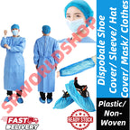 Disposable Shoe Covers | Waterproof | Non-Woven | Anti-Slip | Hospital | Lab | Home | Penutup Kasut Pakai Buang 防护用品