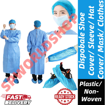 Disposable Shoe Covers | Waterproof | Non-Woven | Anti-Slip | Hospital | Lab | Home | Penutup Kasut Pakai Buang 防护用品