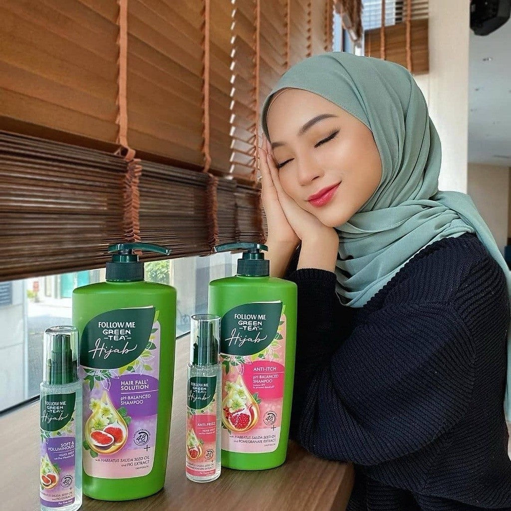 (FREE SHIPPING NO SBH/SRW) Follow Me Green Tea Shampoo 650ml / Green Tea Hijab Shampoo 650ml