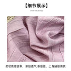(READYSTOCK) New High Waist Wide Leg Pants Women's Summer Casual Elastic Waist Ice Silk Trousers A16546 女士夏季休闲冰丝长裤