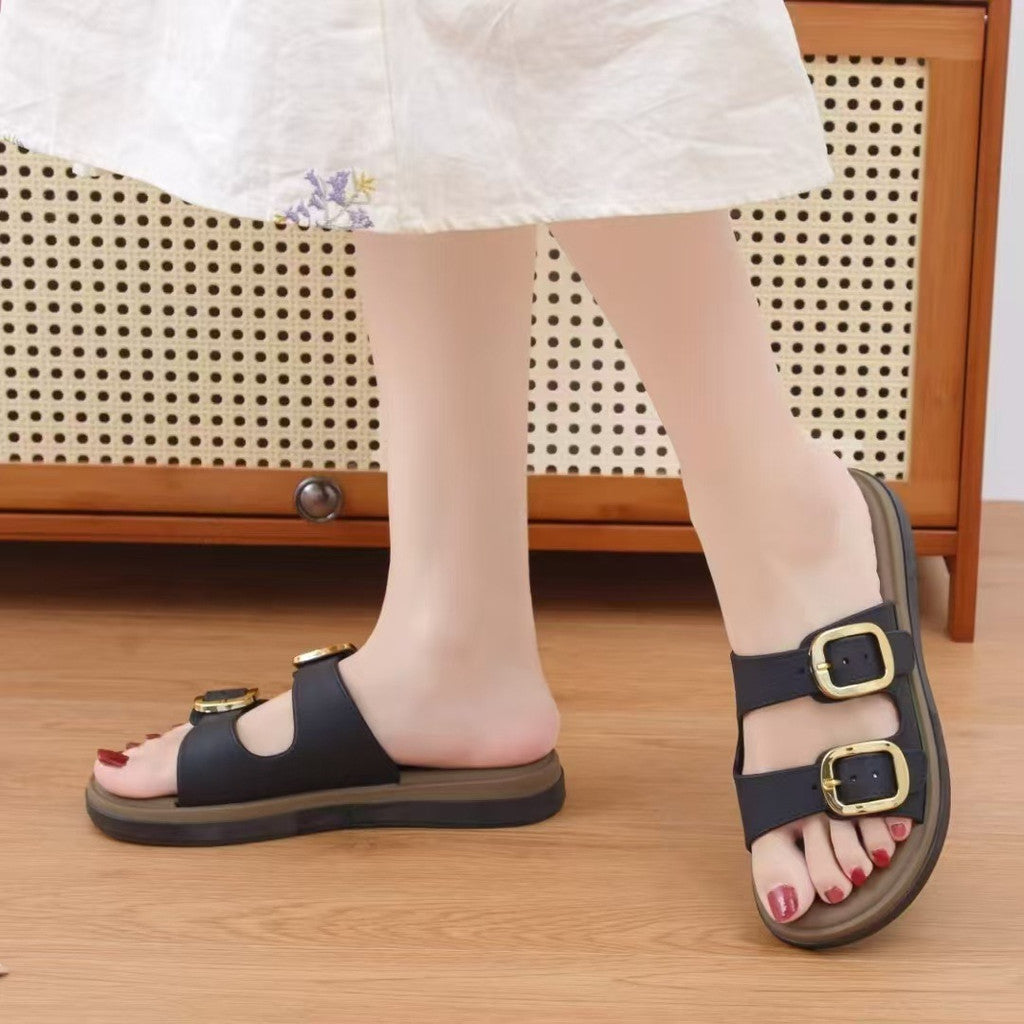 READY STOCK‼️ Muslimah Sandal Kasut Perempuan Selipar Wanita Moden Cantik Casual 2993-H1