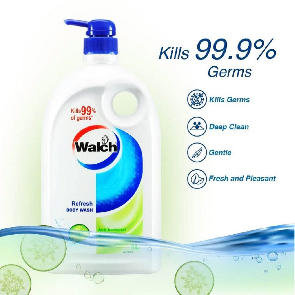 (FREE SHIPPING NO SBH/SRW) Walch Anti-Bacterial Body Wash Refill (850ml) Classic/Refresh/Moisturizing/Aqua Fresh