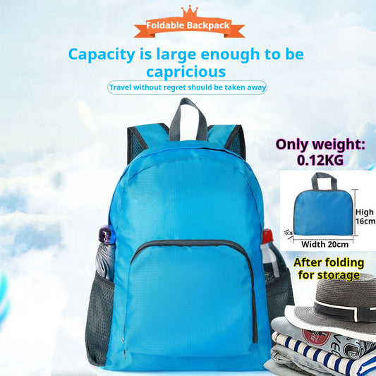 (READYSTOCK) Lightweight Foldable Waterproof Backpack Nylon Sport Travel Bag 轻便折叠防水双肩包