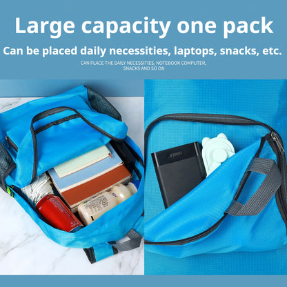 (READYSTOCK) Lightweight Foldable Waterproof Backpack Nylon Sport Travel Bag 轻便折叠防水双肩包