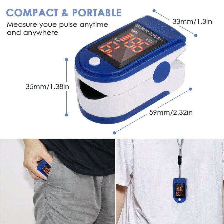 READY STOCK!!!Portable Finger Oximeter Fingertip Pulse Medical Sleep Monitor Heart Rate Spo2 Pulse LK87
