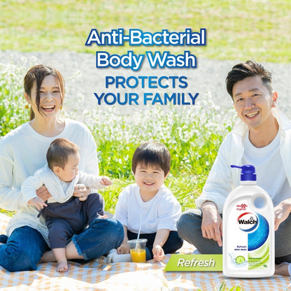 (FREE SHIPPING NO SBH/SRW) Walch Anti-Bacterial Body Wash Refill (850ml) Classic/Refresh/Moisturizing/Aqua Fresh