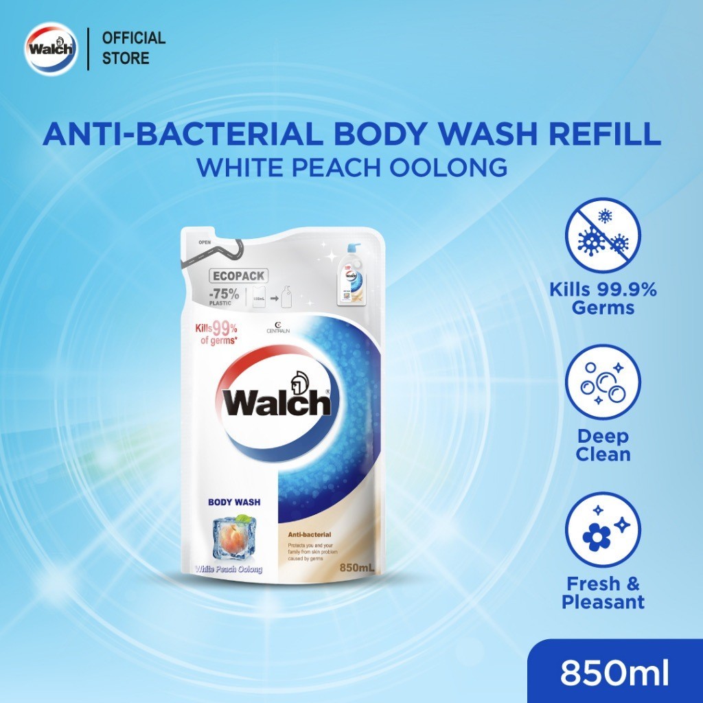 (FREE SHIPPING NO SBH/SRW) Walch Anti-Bacterial Body Wash Refill (850ml) Classic/Refresh/Moisturizing/Aqua Fresh