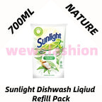 (FREE SHIPPING NO SBH/SRW)  Sunlight Dishwash Liqiud Refill Pack 700ml(Lime / Lemon / Nature)