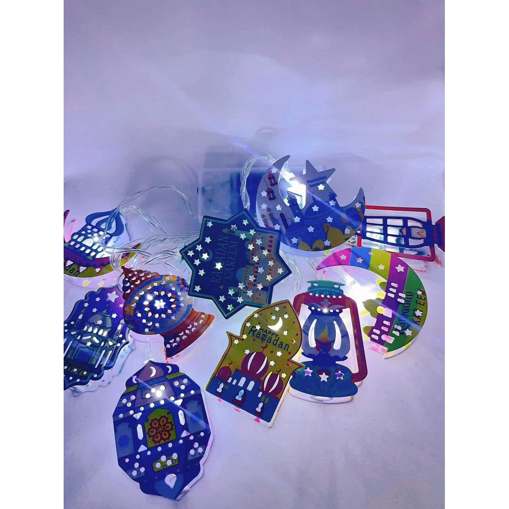 "Lampu Raya Ramadan 1.65m - 10 LED Lights | Hiasan Hari Raya Decoration Lamp for Festival & Home Decor"
