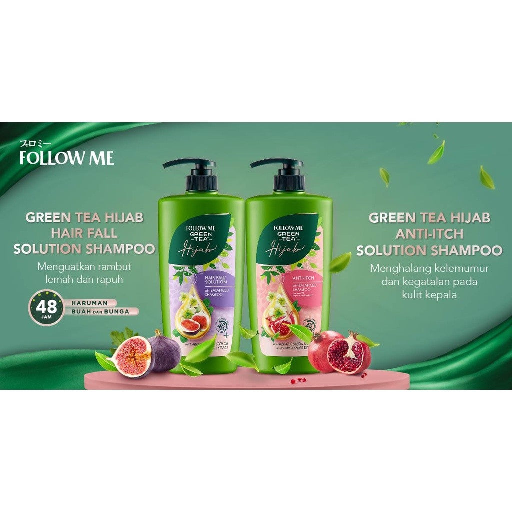 (FREE SHIPPING NO SBH/SRW) Follow Me Green Tea Shampoo 650ml / Green Tea Hijab Shampoo 650ml