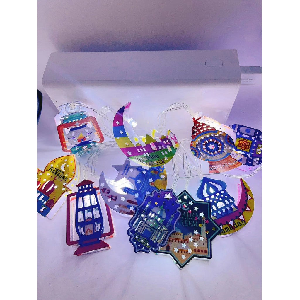 "Lampu Raya Ramadan 1.65m - 10 LED Lights | Hiasan Hari Raya Decoration Lamp for Festival & Home Decor"