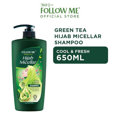 (FREE SHIPPING NO SBH/SRW) Follow Me Green Tea Shampoo 650ml / Green Tea Hijab Shampoo 650ml
