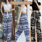 Thailand Batik Elephant Long Pant FreeSize Unisex Women Thailand Batik Gajah Seluar Panjang Kain Sejuk A654695 男女装泰国大象长裤