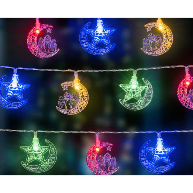 "Lampu Raya Ramadan 1.65m - 10 LED Lights | Hiasan Hari Raya Decoration Lamp for Festival & Home Decor"