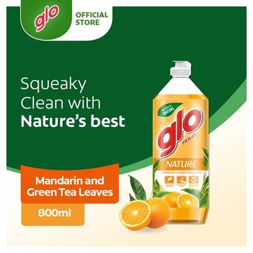 (FREE SHIPPING NO SBH/SRW) GLO PEKAT Lemon Lime Dishwash Liquid DIshwashing 800/900ml Pencuci Pinggan Lemon Glo