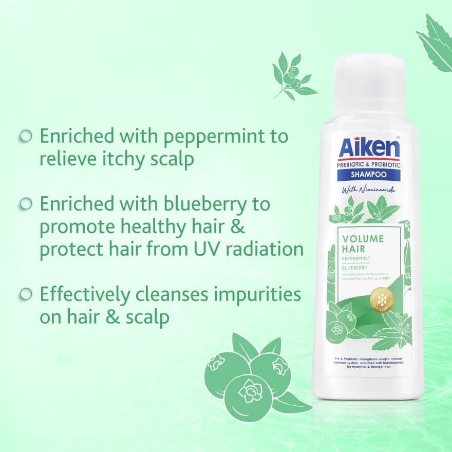 (FREE SHIPPING NO SBH/SRW) Aiken Shampoo Prebiotic & Probiotic -350g