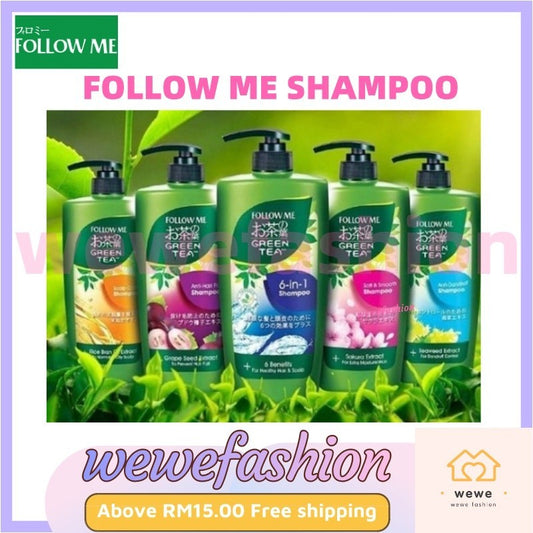 (FREE SHIPPING NO SBH/SRW) Follow Me Green Tea Shampoo 650ml / Green Tea Hijab Shampoo 650ml
