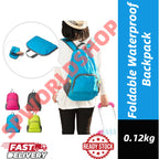 (READYSTOCK) Lightweight Foldable Waterproof Backpack Nylon Sport Travel Bag 轻便折叠防水双肩包