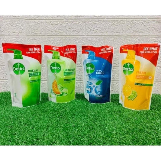 ✅ READY STOCK‼️ Dettol Antibacterial Shower Gel Refill 750g | Body Wash Sabun Mandi Cecair - Kills 99.9% Germs