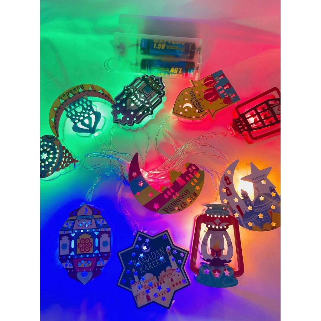 "Lampu Raya Ramadan 1.65m - 10 LED Lights | Hiasan Hari Raya Decoration Lamp for Festival & Home Decor"