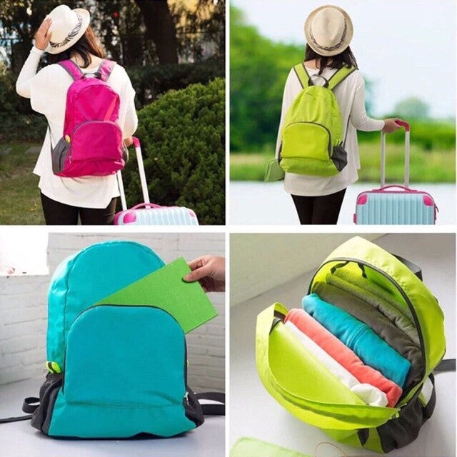 (READYSTOCK) Lightweight Foldable Waterproof Backpack Nylon Sport Travel Bag 轻便折叠防水双肩包
