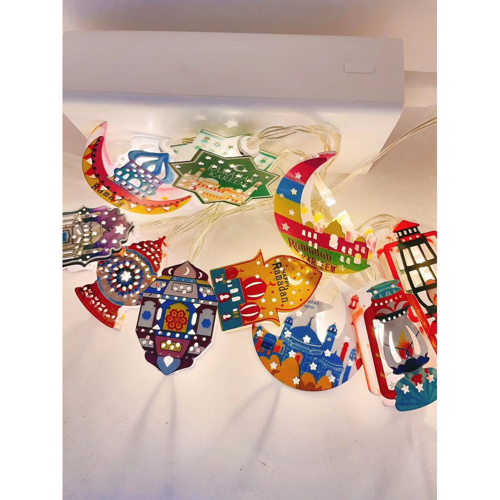 "Lampu Raya Ramadan 1.65m - 10 LED Lights | Hiasan Hari Raya Decoration Lamp for Festival & Home Decor"