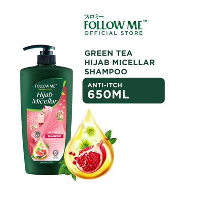(FREE SHIPPING NO SBH/SRW) Follow Me Green Tea Shampoo 650ml / Green Tea Hijab Shampoo 650ml