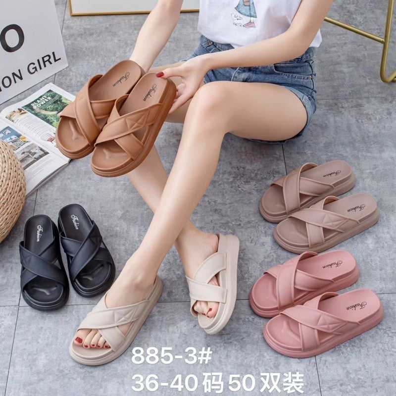 Lady Comfort Fashion Sandal | Sandal Perempuan Tapak Lembut | Casual & Office Wear | Non-Slip | 885-1/3/7/8/10