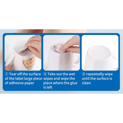 READY STOCK!!! 36pcs/Box Glue Removal Wipes Sticker Removal Wipes For Metal Plastic Glass Offset printing 除胶湿巾