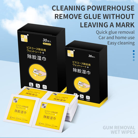READY STOCK!!! 36pcs/Box Glue Removal Wipes Sticker Removal Wipes For Metal Plastic Glass Offset printing 除胶湿巾