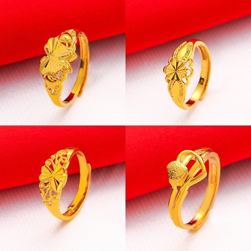 (READYSTOCK) Cincin Emas Gold Plated Wanita | 2025 New Style Adjustable Opening Ring | Fashion Jewelry Perhiasan GR0040